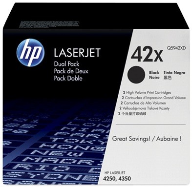 HP 42XD LaserJet Original Toner schwarz hohe Kapazität 2 x 20.000 Seiten 2er-Pack