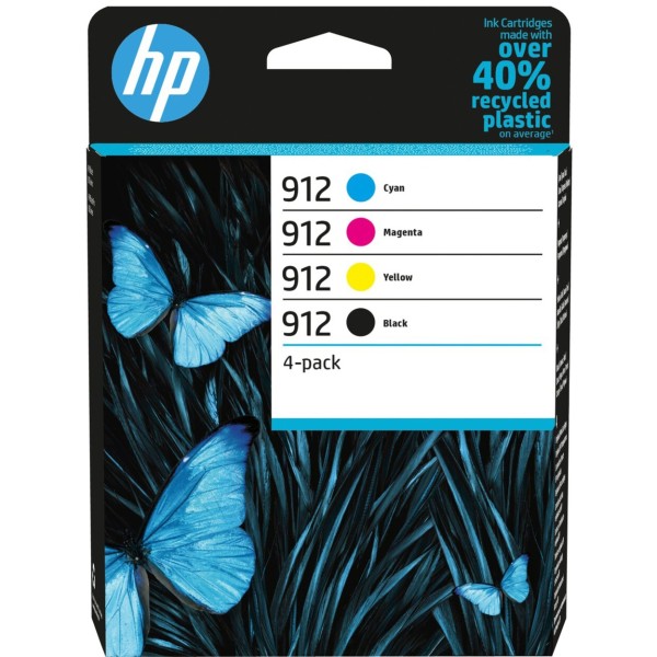 HP 912 Tintenpatronen Multipack: Schwarz & Farbe (6ZC74AE)