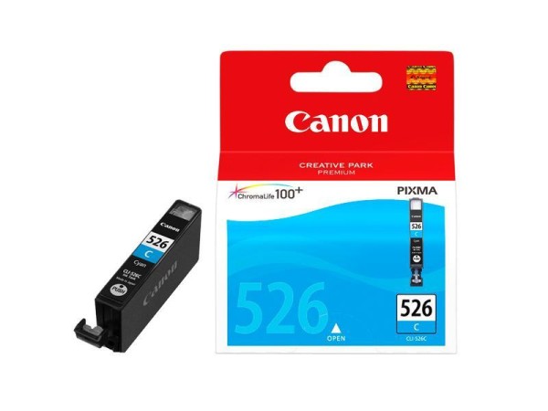 CANON CLI-526C Tinte cyan Standardkapazität 9ml 530 Seiten 1-pack blister mit Alarm
