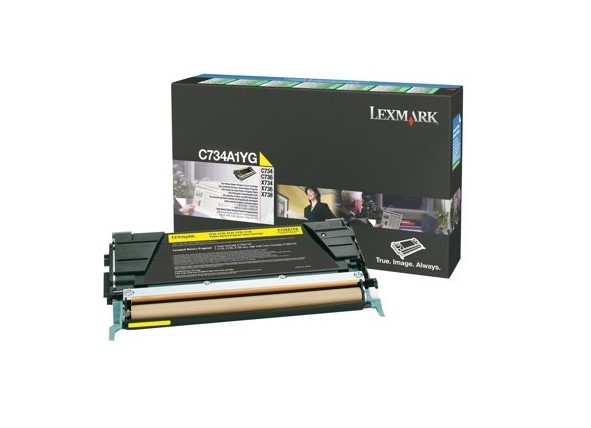 LEXMARK C734A1YG Toner gelb Standardkapazität 6000 Seiten
