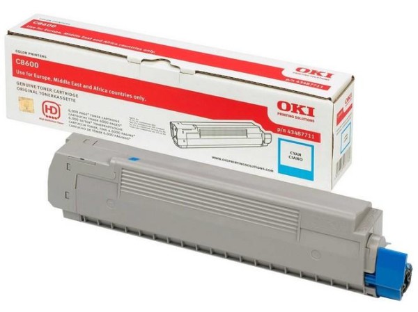OKI C8600, C8800 Toner cyan Standardkapazität 6.000 Seiten