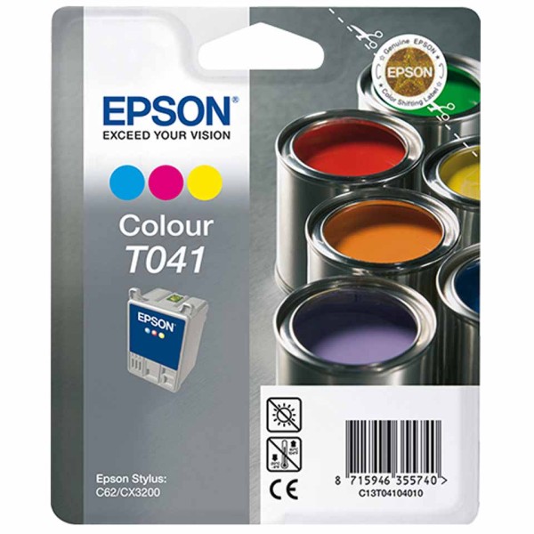 EPSON T041 Tinte dreifarbig Standardkapazität 37ml 300 Seiten