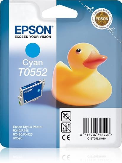 EPSON T0552 Tinte cyan - Tintenpatrone - für Stylus Photo R240, R245, RX420, RX425, RX520