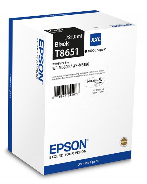 EPSON T865140 Tintenpatrone Schwarz 10000 Seiten