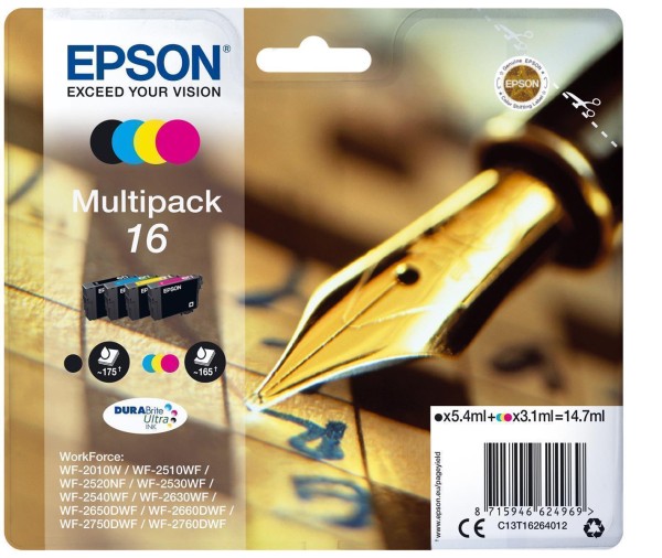 EPSON 16 Tinte schwarz und dreifarbig Standardkapazität 14.7ml