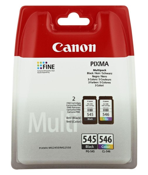 CANON PG-545 / CL-546 Tinte schwarz und farbig Standardkapazität