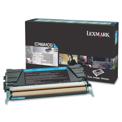LEXMARK C746, C748 Toner cyan Standardkapazität 7.000 Seiten