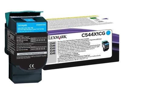 LEXMARK C544, X544 Toner cyan Extra hohe Kapazität 4.000 Seiten