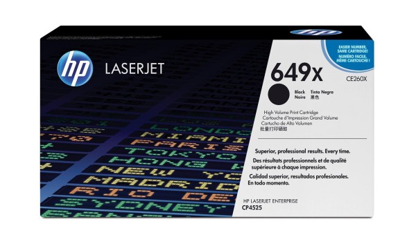 HP 649X Color LaserJet Original Toner schwarz hohe Kapazität 17.000 Seiten
