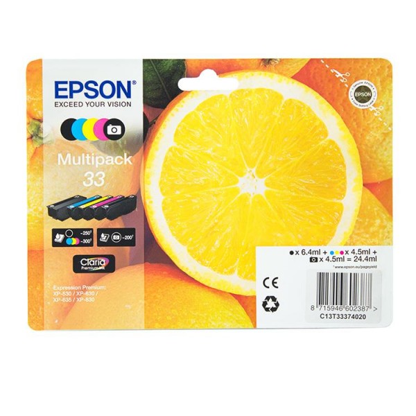 EPSON 33 Multipack 5-colours Claria Premium Ink