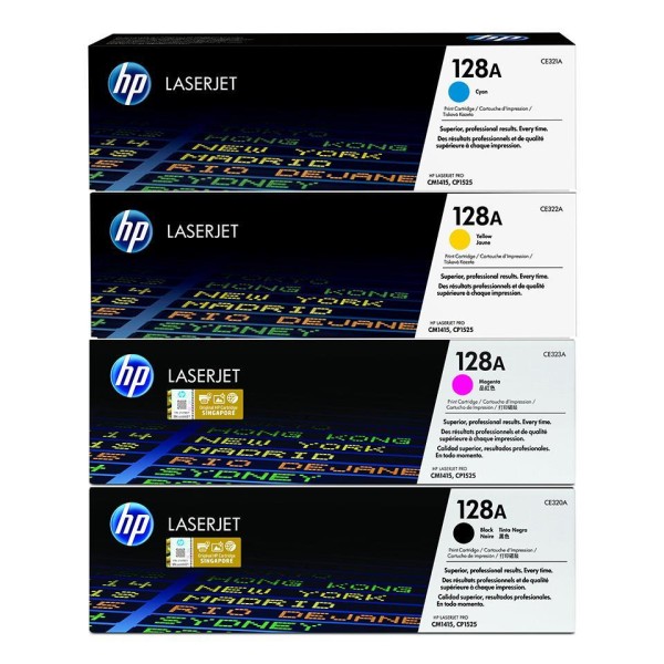 HP 128A Multipack (Schwarz, Cyan, Magenta, Yellow) für HP LaserJet Pro CM1415/CP1525